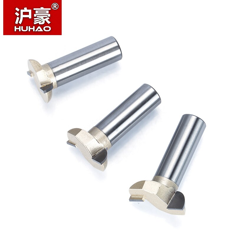 HUHAO 1pc 1/4" 1/2" Shank Cove Bit With Bearing Woodworking Tool 2 Flute Trimming Router Bits For Wood Endmill Milling Cutter