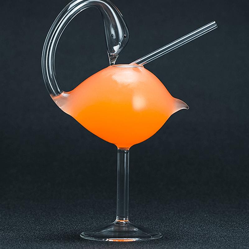 178ML Cocktail Glass Champagne Glass Cup Swan Shaped Cocktail Glass Wine Glass Bar Pub Martini Glasses