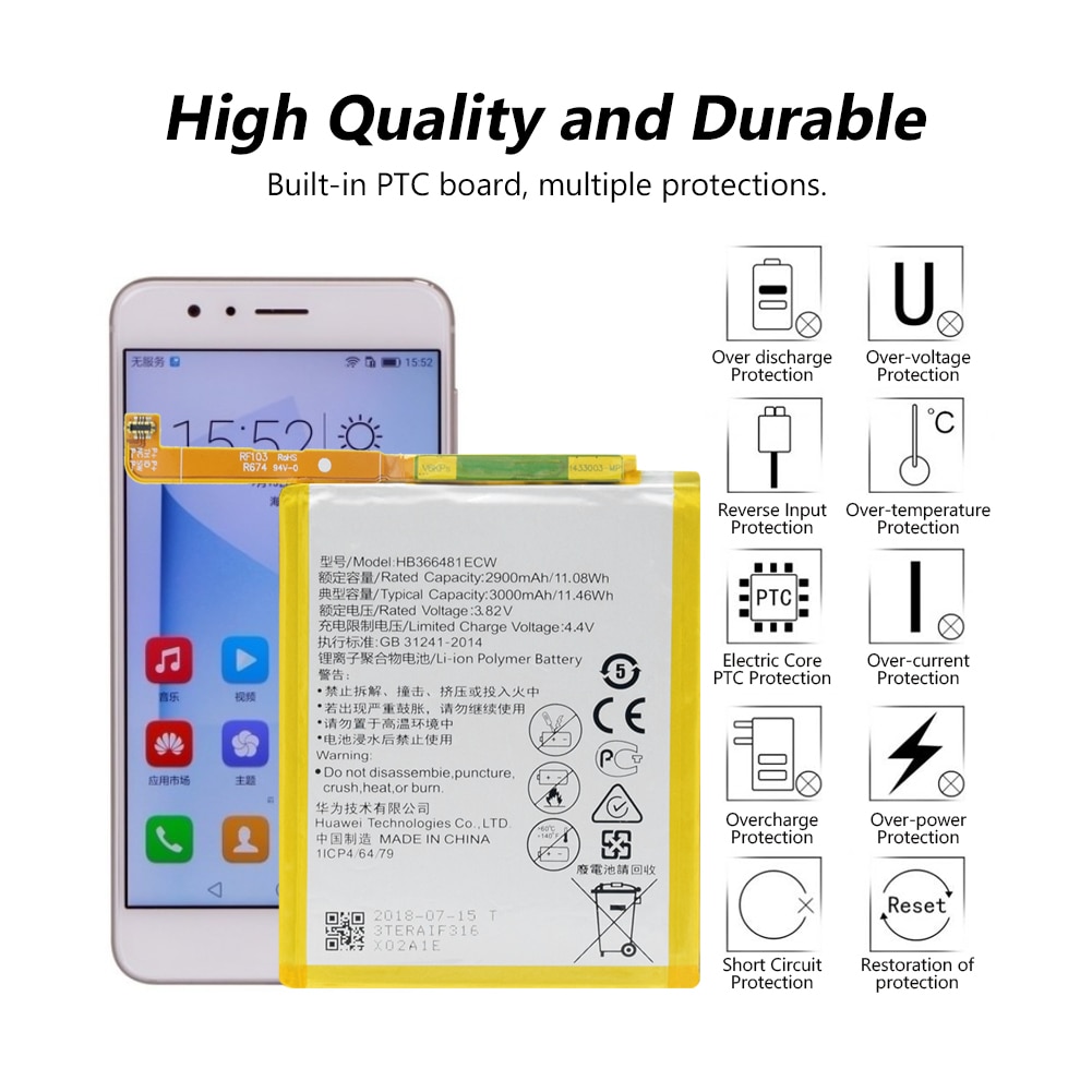 HB366481ECW bateria Honor 8 9 Lite Honor 5C wspiąć się P9 dla Huawei P9 P10 Lite G9 akumulator litowo-jonowy li-po litowa bateria robić telefonu