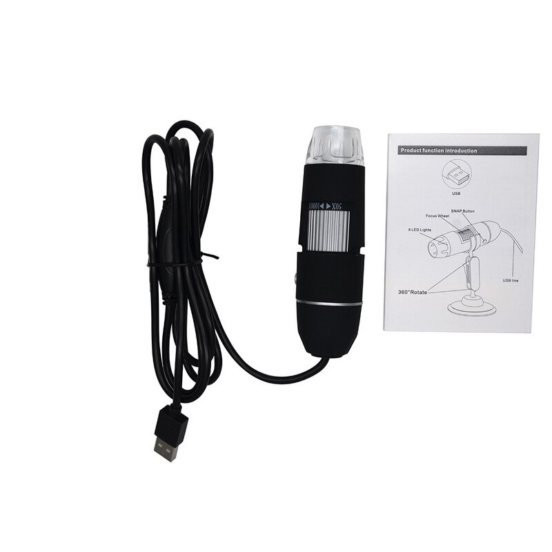 Smart USB Microscope Pixels 1000X 8 LED Digital USB Microscope Magnifier Electronic Stereo USB Endoscope Camera: without bracket