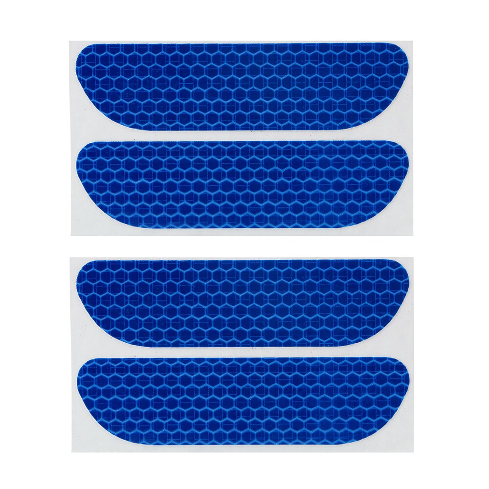 Yosolo 4 stuks/set reflecterende stickers voor auto's waarschuwingstape reflecterende strips autodeur wiel wenkbrauw sticker sticker veiligheidsmarkering: Blauw