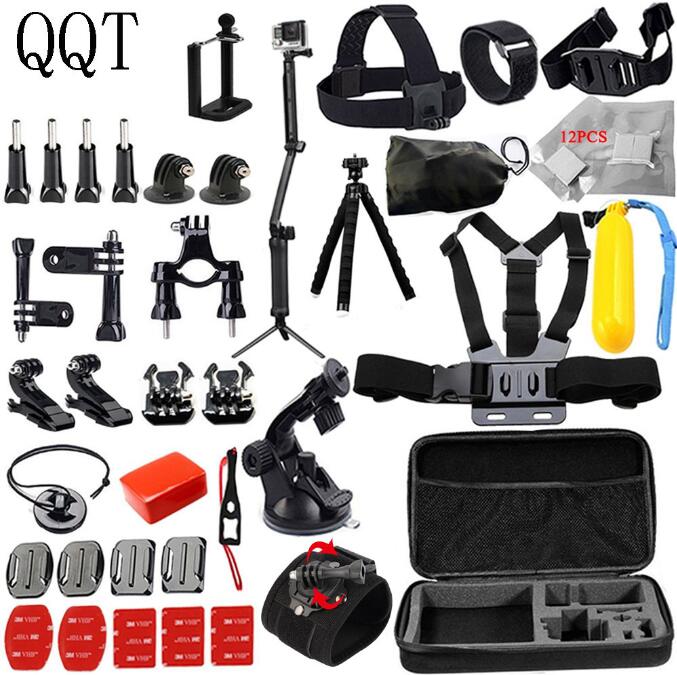 QQT-Kit de accesorios para Gopro 7 6 5, conjunto de accesorios para GoPro Hero 4 3 + 3 2 SJCAM Xiaomi: T89-c