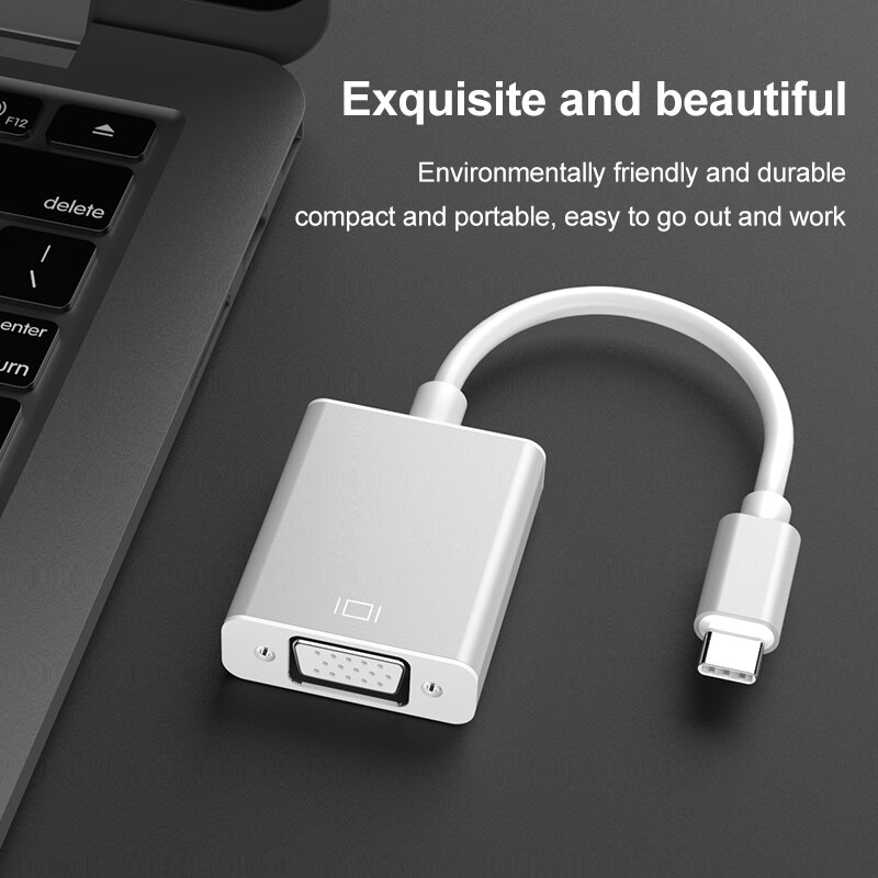 Type C Naar Vrouwelijke Vga Adapter Kabel Usbc Usb 3.0 Naar Vga Adapter Usb Hub Ноутбук Планшет Флешка Планшеты أجهزة الكمبيوتر المحمولة