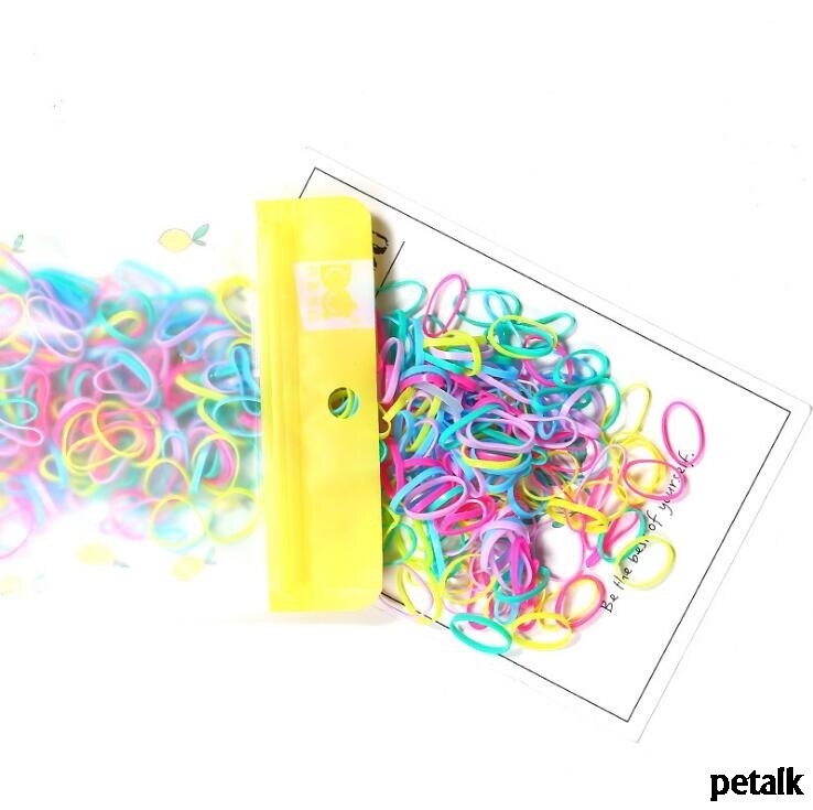 1Bag=220pcs/450pcs Dog Grooming Bands Elastic Dog Rubber Bands for Hair Grooming headwear York Maltese dog