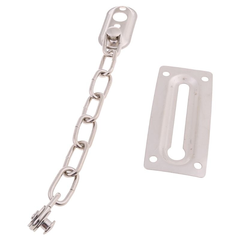 Safety Sliding Chain Door Guard Polished Chrome Hotel Office Security Bolt Locks 35ED