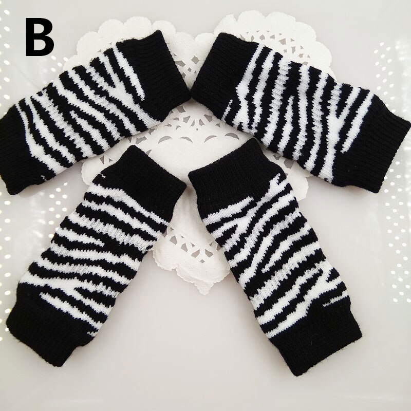 4 sztuk Pet anti-brudne legginsy Knee Dog booties skarpetki Teddy nogi skarpety zimowe ciepłe nogi Protector psy kot Puppy skarpetki pokrywy rękaw: B / M