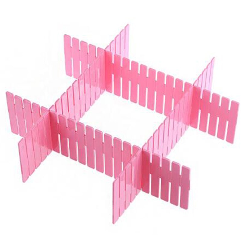 Adjustable Plastic Drawer Divider DIY Storage Shelves Household Free Combination Partition Board Space-saving Division Tool