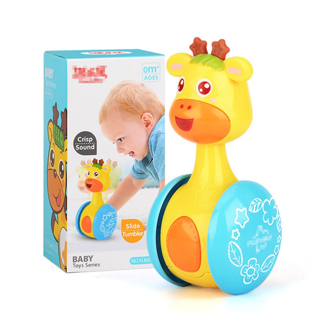 2pcs Tumbler Toy Cute Lovely Stylish Unique Cartoon Deer Sliding Tumbler Toys Plastic Tumbler Toy Funny Tumblers Toys Deer Tumbl
