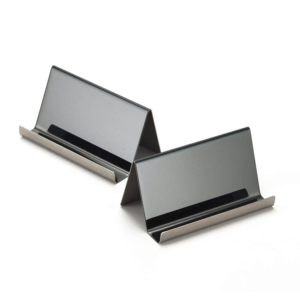 Stainless Steel Business Card Holder For Desk Office Visiting Cards Collection Organizer For ID Cards: black