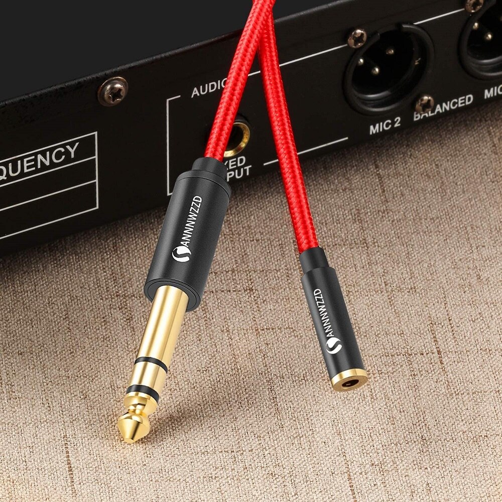 6.5mm Male to 3.5mm Female Audio Cable For Amplifier Console Guitar Recording Adapter 6.5mm TRS 1/4'' Male to 3.5mm Female Cable