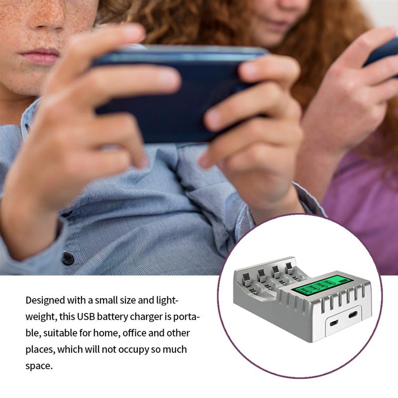 4 Slots Electric Battery Charger Intelligent Fast LED Indicator USB Charger For AA/AAA Ni-MH/Ni-Cd Rechargeable Battery