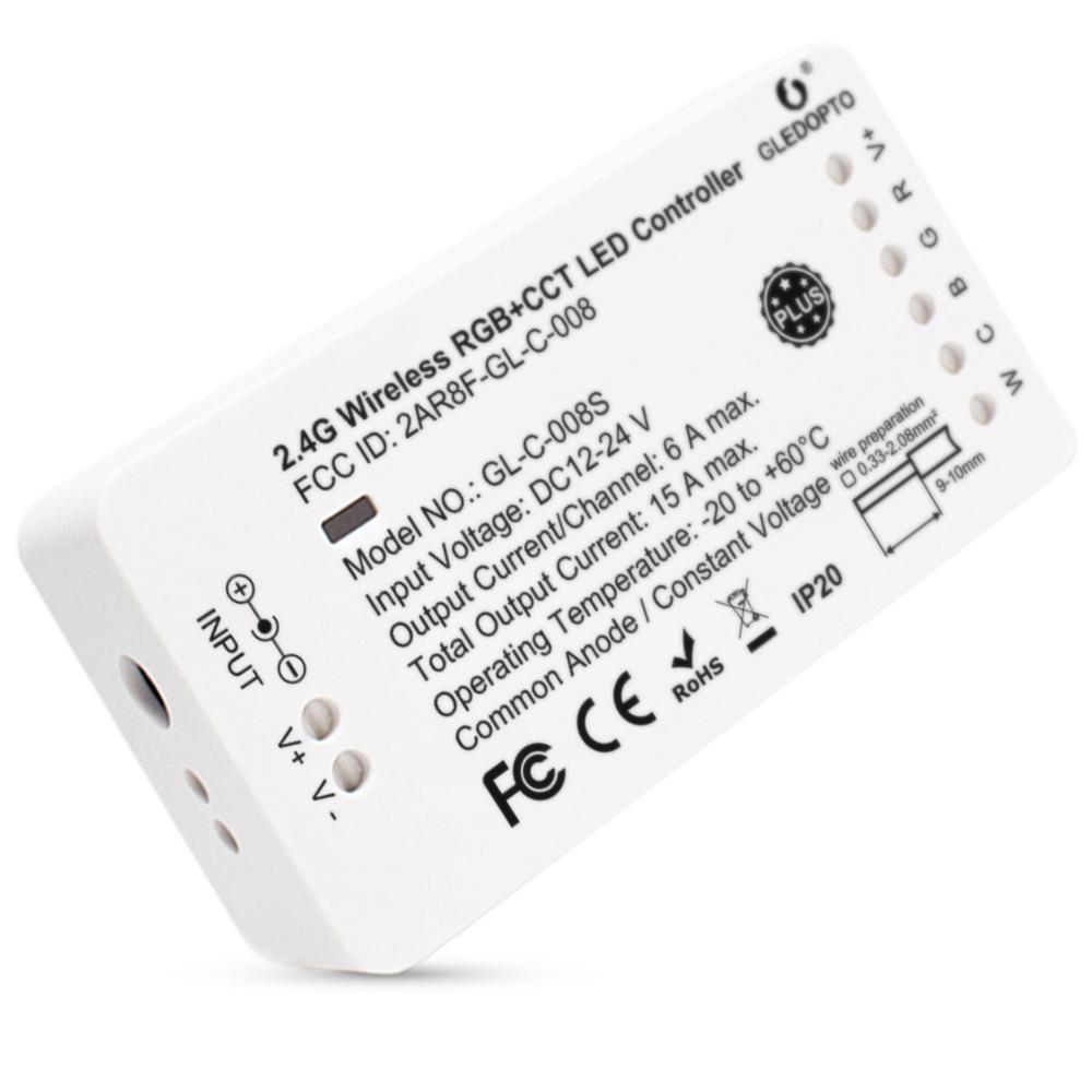 Gledopto zigbee rgb + cct ledet stripe kontrolleren pluss  dc12-24v arbeid med zigbee 3.0 porter smartthings ekko pluss stemmekontroll: Rgbcct pluss