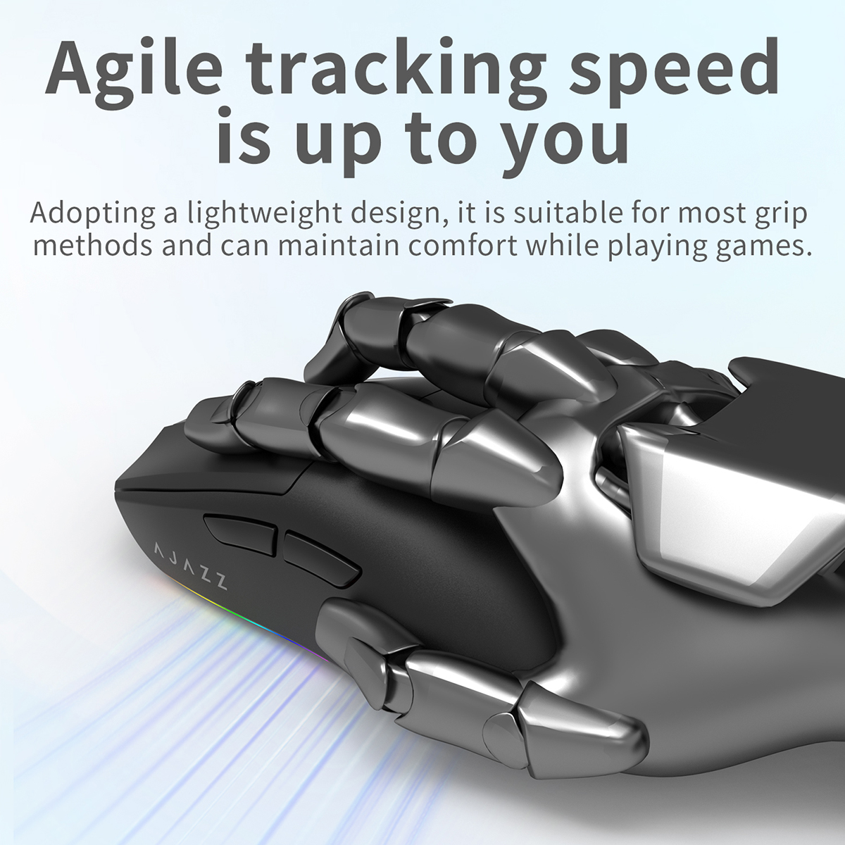 AJAZZ AJ139 V2 MC Wireless Gamer Mouse with Dock PAW3311 Gaming Sensor 12000DPI Max Tri-mode Connect Mice for Laptop PC