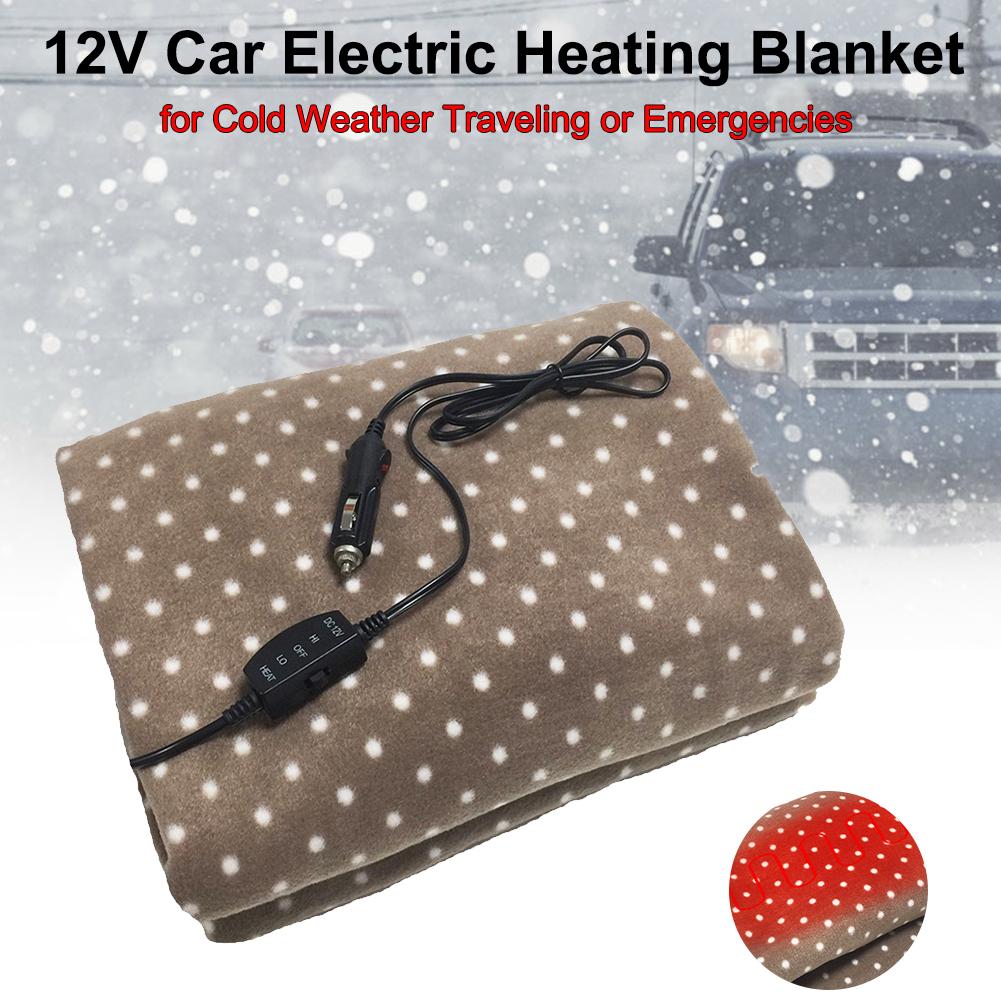 145*100cm bil opvarmetæppe vinter opvarmet 12v energibesparende varmt auto elektrisk tæppe