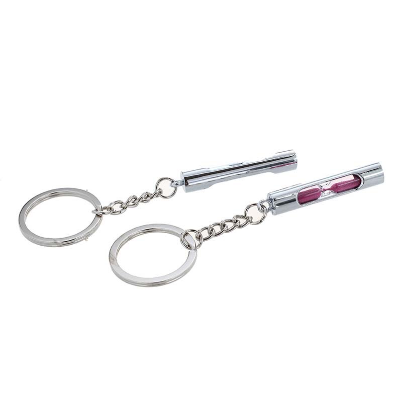 ! 2 Classic Hourglass Key Chains Sand Timer Keychains for Perfect Valentine's Day Pink Blue