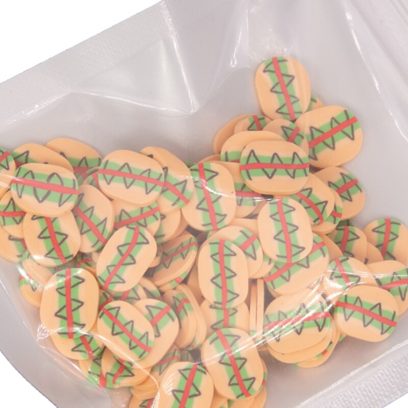 30g pan, pizza, queso, forma de hamburguesa rebanadas de arcilla polimérica rociadores para manualidades Fabricación de bricolaje Slimes relleno de resina acrílica: 9 big