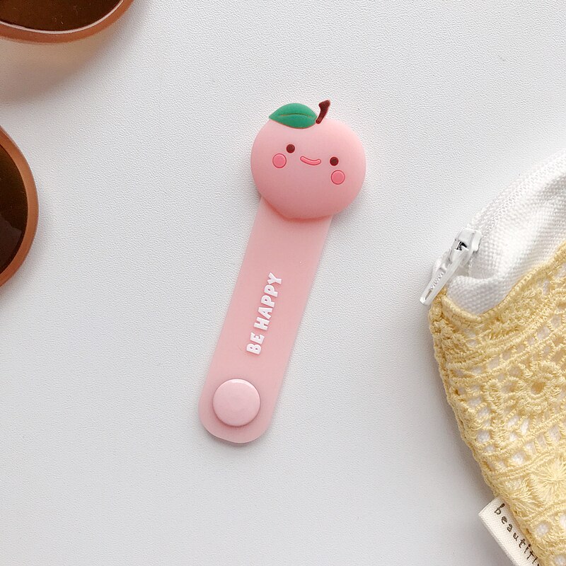 Winder cute fruit pattern organizer help to clean up the desktop and solve the clutter: pink