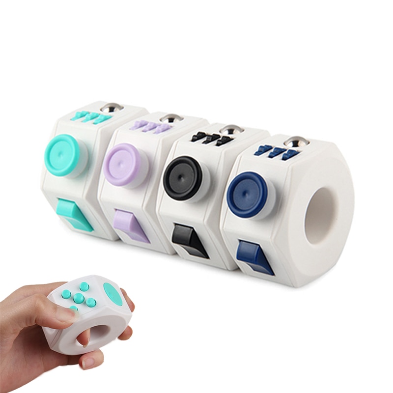 Decompression Ring 360° Knob Handheld Relieve Pressure Portable Finger Decompression Toy Kids Adults For Anxiety