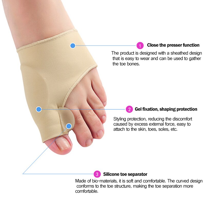 2 stuks = 1 paar sokken met vijf tenen, vingerspreider voor tenen, voetuitlijning, pijnsokken voor vrouwen, sokken voor verlichting van knobbels, bescherming voor pedicure