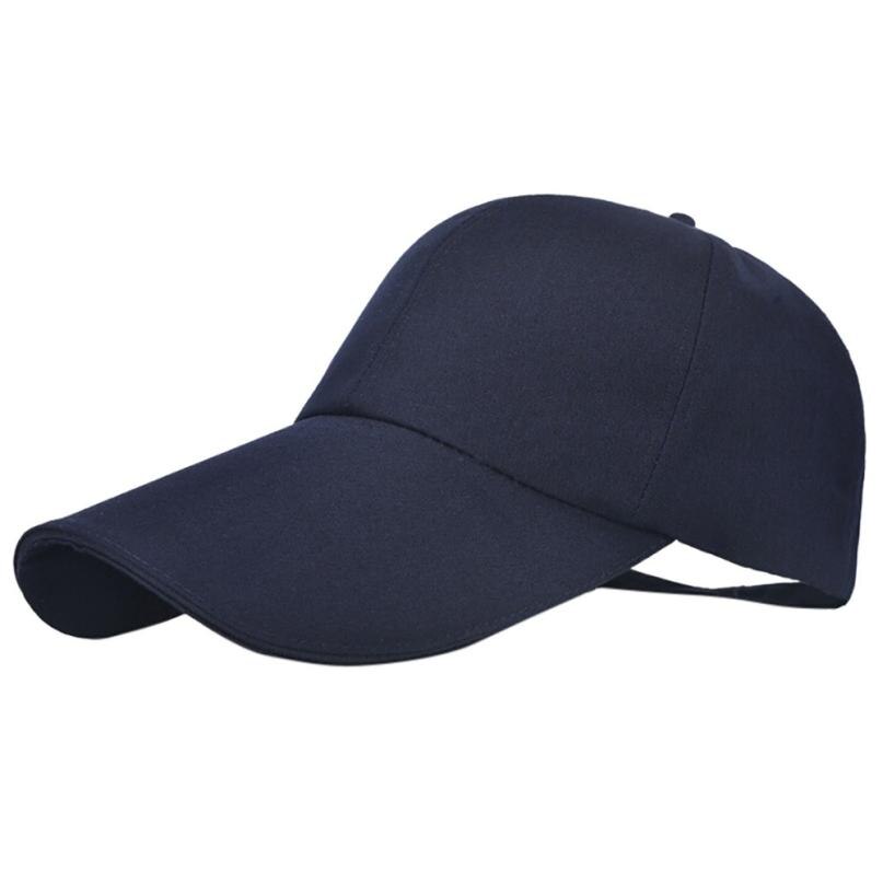 Tennis Caps Verkoop Outdoor Vrouwen Mannen Verstelbare Effen Eenvoudige Mesh Baseball Tennis Cap 0816: Navy