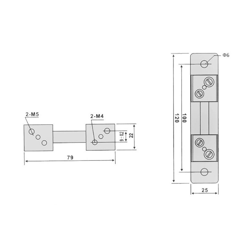 FL-2 DC Current Shunt 10/15/20/30/50A 75mV Shunt Resistor for DC Current Meter Ammeter