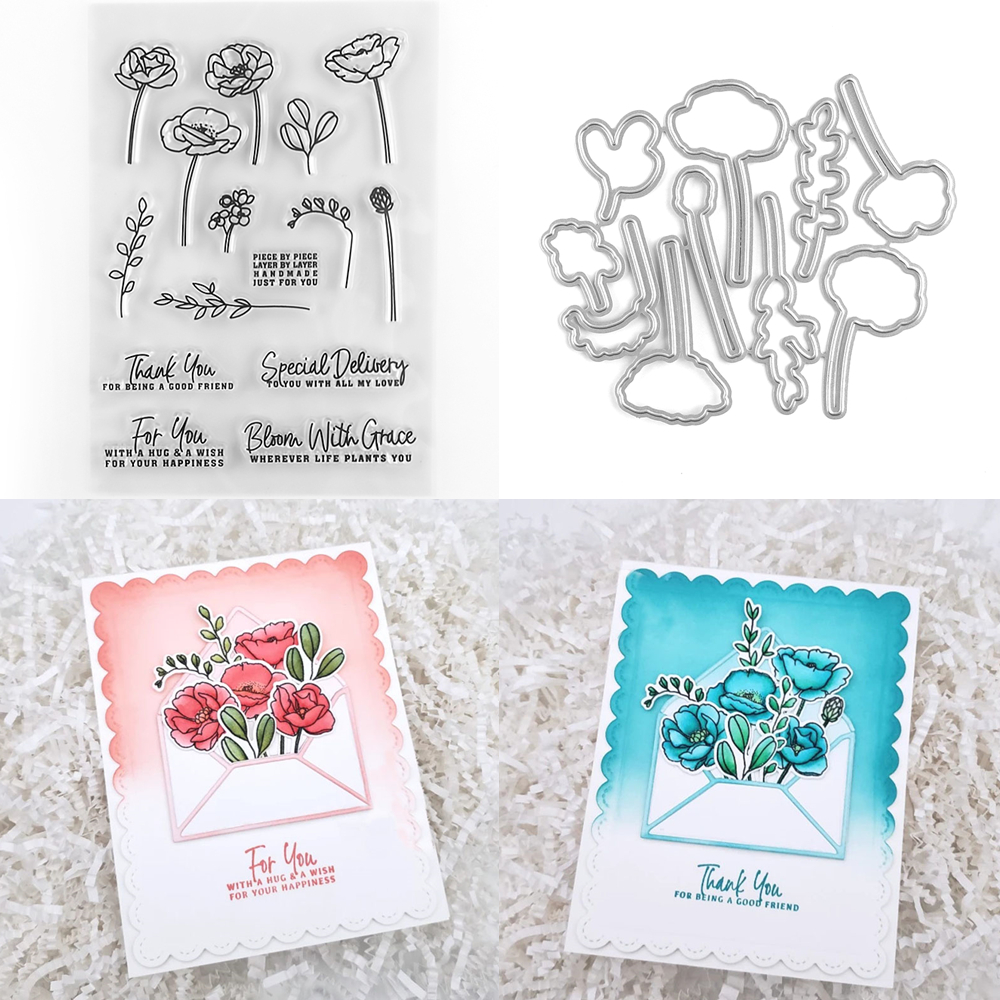 Troqueles y sellos de corte de feliz cumpleaños/nieve mucho amor, troquel de palabras de sentimientos navideños grandes para manualidades de tarjetas de álbum de recortes DIY: M / Caqui oscuro