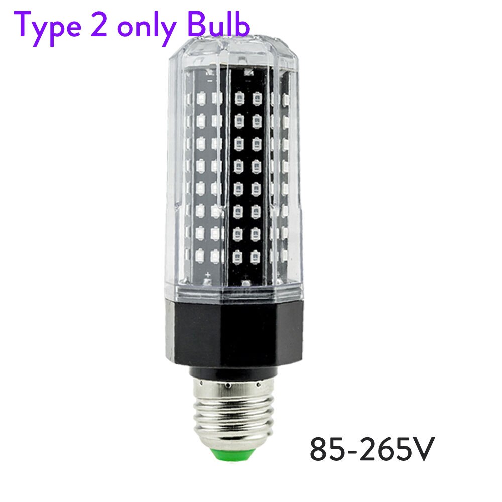 E27 60W 40W Uvc Led Kiemdodende Uv Licht Sterilisator Ultraviolet Licht Uv Desinfectie Lamp Eliminator Buis Ac 220V 110V: 2 NO Controller