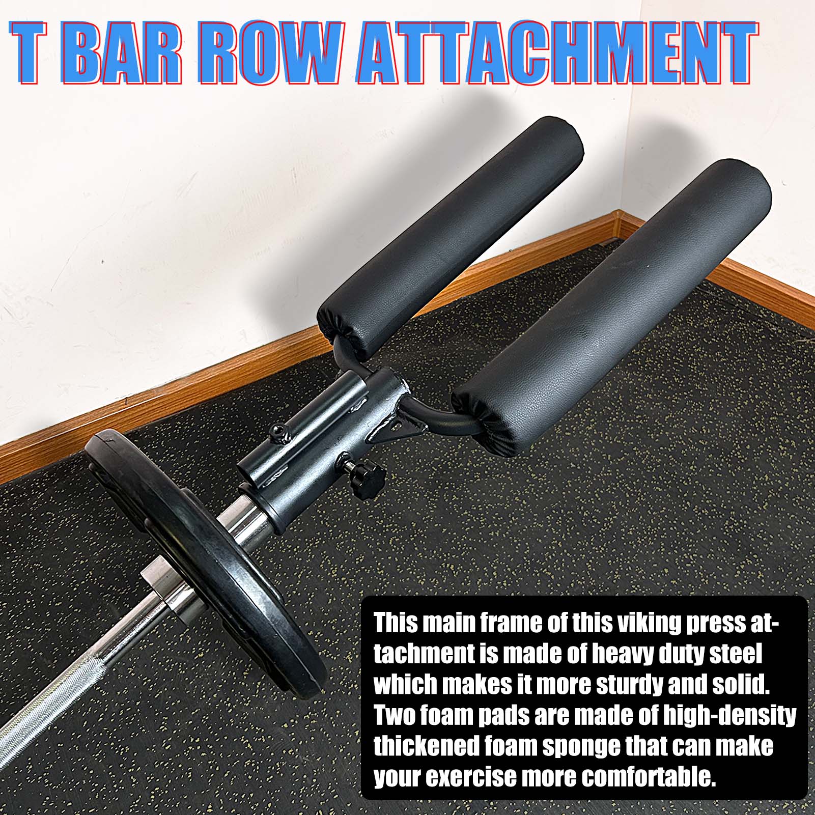 Home Gym Shoulder Press Bar For 25/50mm (1/2 Inches) Barbell Rod,T-bar,Row,Back Attachment,Weightlifting Deadlift,Squat Handle