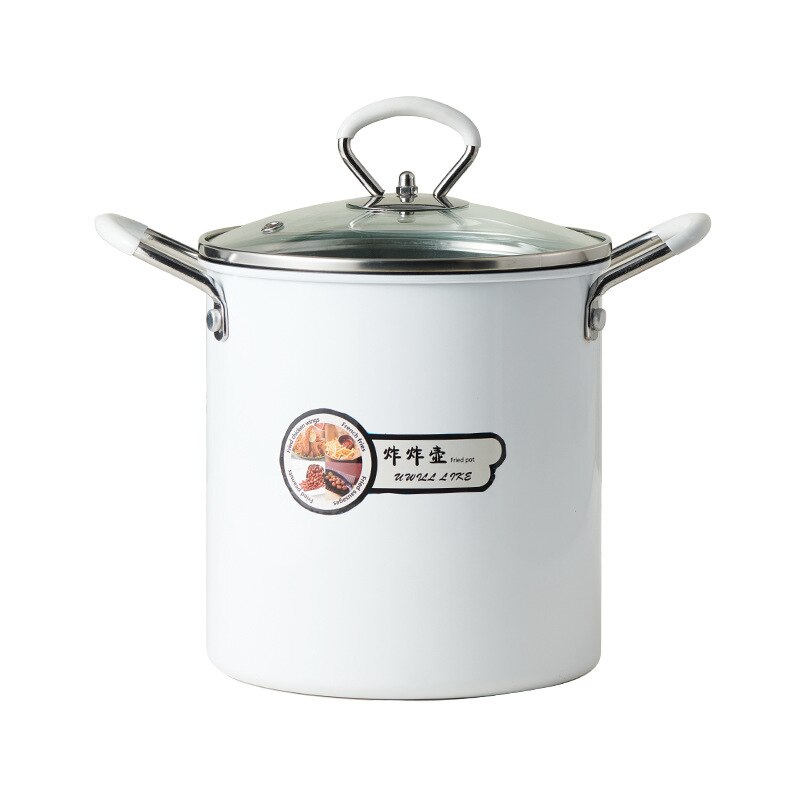Japanischen Friteuse mit Sieb und Deckel Küche Tempura Friteuse Pfanne Friteuse Ohne Öl Pfanne Französisch Frites Nudel Kochen topf: 3.0L  tief Friteuse B