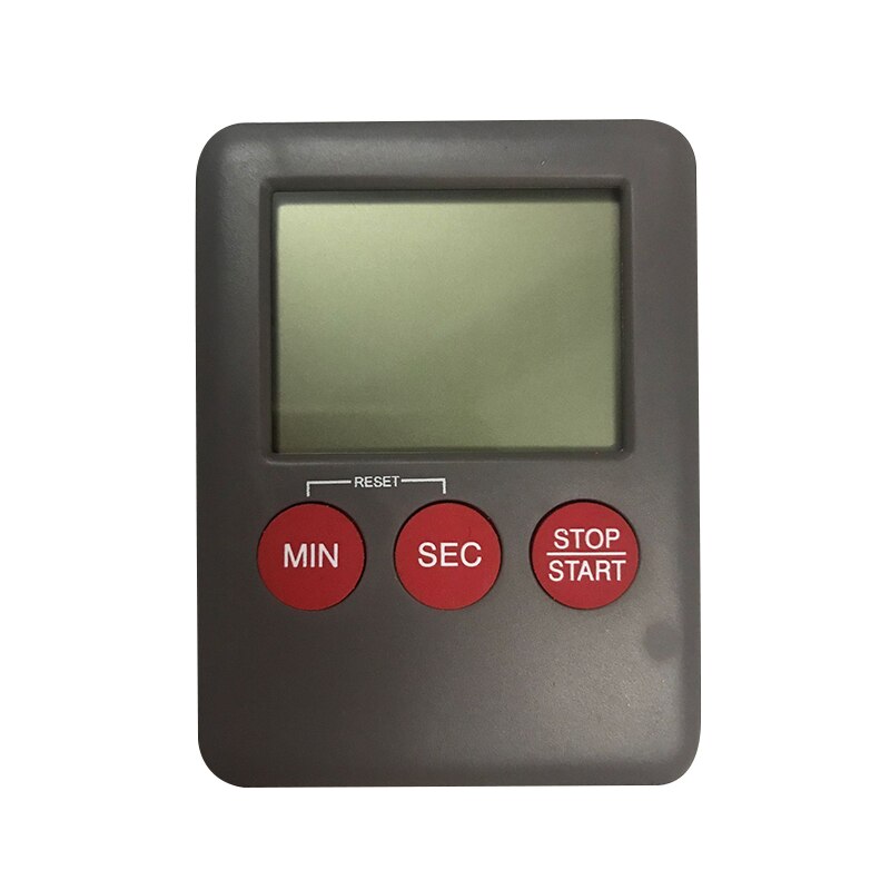 Mini Digital Kitchen Time Timer Magnetic Clock Stop Watch Study Cooking Shower Countdown Electronic Lap Timer Kitchen Gadgets: Grey
