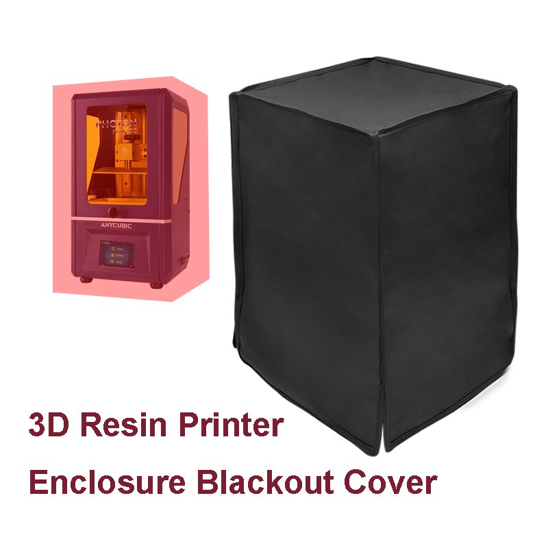 1pc Black 3D Printer Blackout Cover Enclosure Protection From Sunlight Dust Dirt Spill PVC Laminated Polyester Storage Sleeve