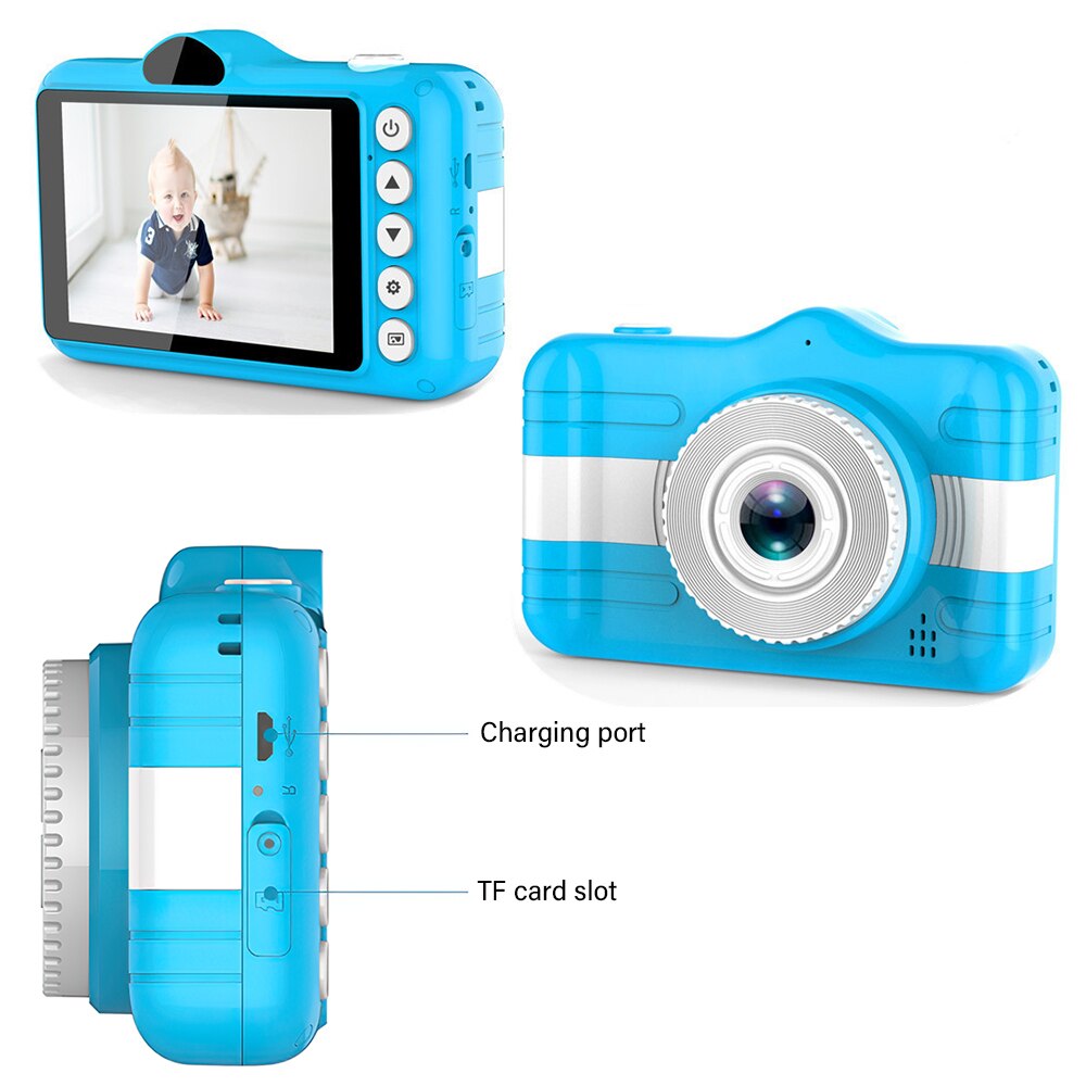 Kinderen Camera 3.5 Inch Digitale Camera 80W Hd Dubbele Lens Selfie Cam 32G Usb 2.0 Oplaadbare Intelligente Voor video Foto Kids