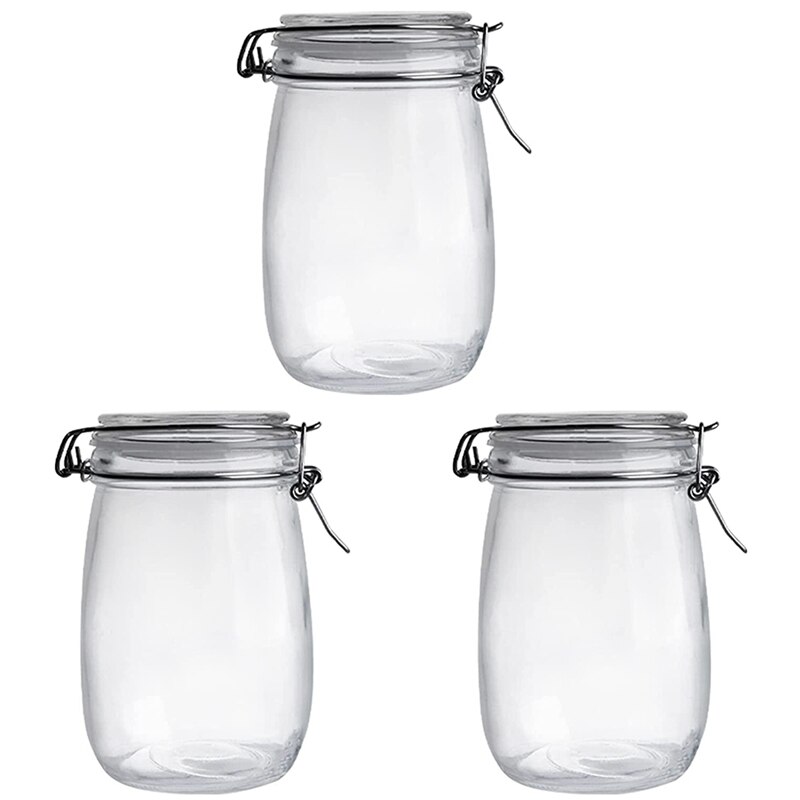 LNWSN Lot De 2 Boîtes De Conservation En Verre 640ml Avec Couvercles Hermétiques - Résistantes à La Chaleur, Lave-Vaisselle, Sans BPA + Éponge