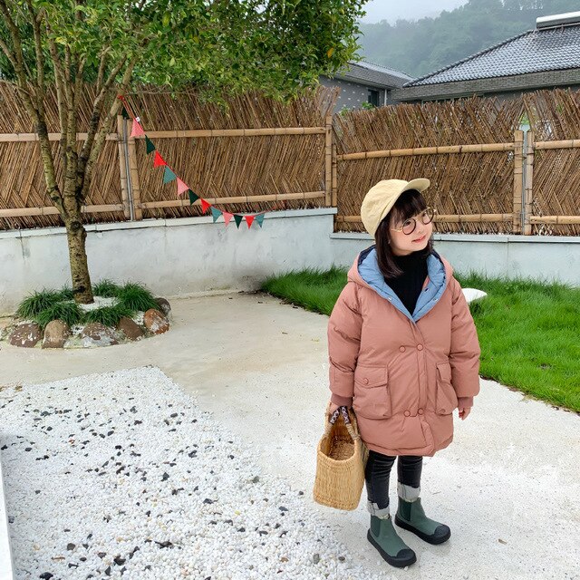 Toddler Girls Coats Winter Thicken Hooded Warm Down Jackets for Girl Kids Clothing Coats 2 3 4 5 6 Years Chilren Snow Wear