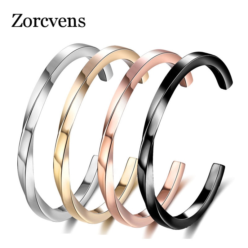 Modyle Gold Silver Color Classical Brand Stainless Steel Punk Bracelet for Woman