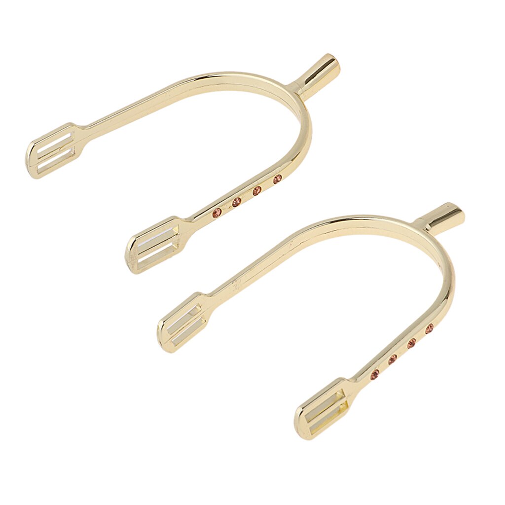 1 Pair Zinc Alloy Equestrian Spurs English Spurs Horse Riding Spurs 12*8*2cm - Gold &amp; Silver: golden