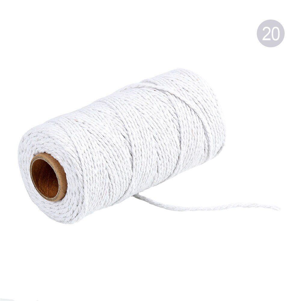 Cordon de ficelle en macramé coton naturel | Cordon en corde naturelle de coton 2MM/100M, décoration artisanale, cordon de ficelle en coton de boulanger suspendu à la main: 20