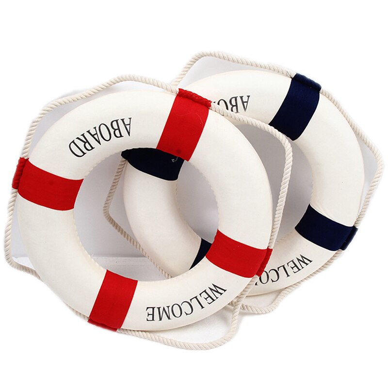 Wall Ornament Life Buoy Foam Aboard Nautical Life Lifebuoy Ring Boat Wall Hanging Mediterranean Style Home Decoration