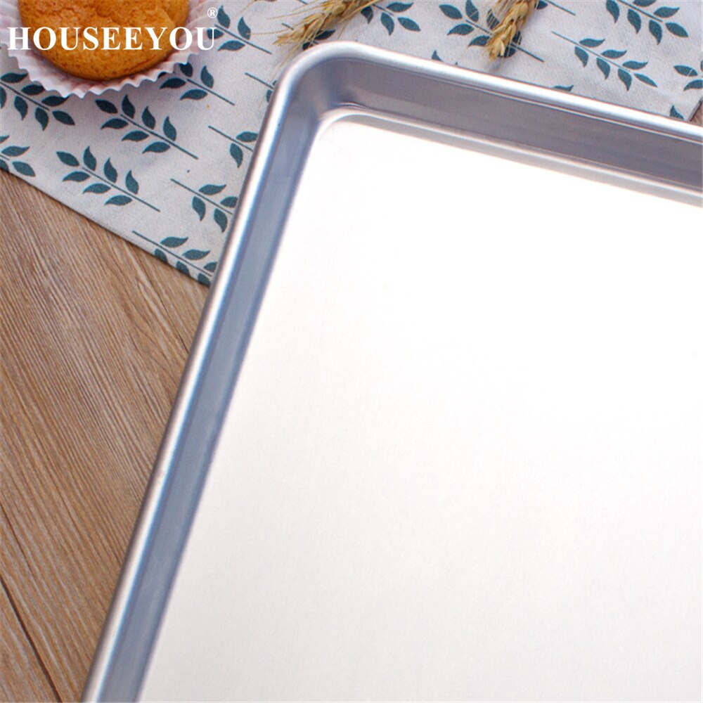 Baking Tray Rectangle Oven Baking Form Aluminium Cake Pan S/L Size Non -Stick Biscuit Cookie Macaroon Pastry Tools Bakeware Set