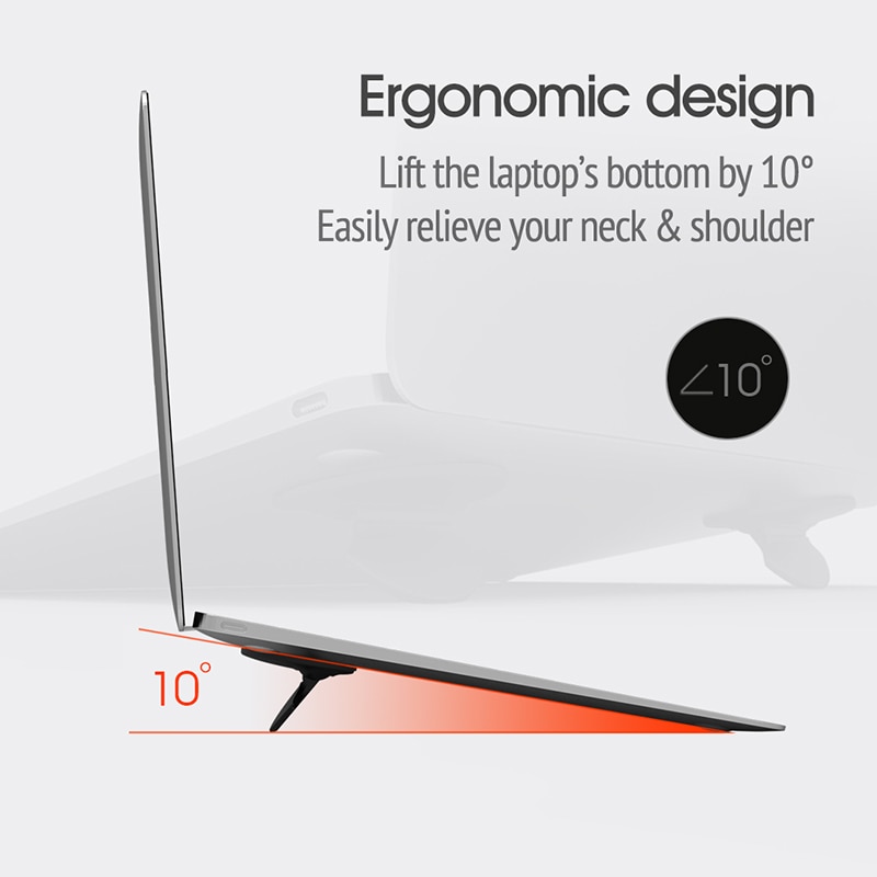 Sincetop bærbar køling bærbar stativ tilbehør holder pc support 10-17 tommer notesbog til macbook pro 13 latop stativholder