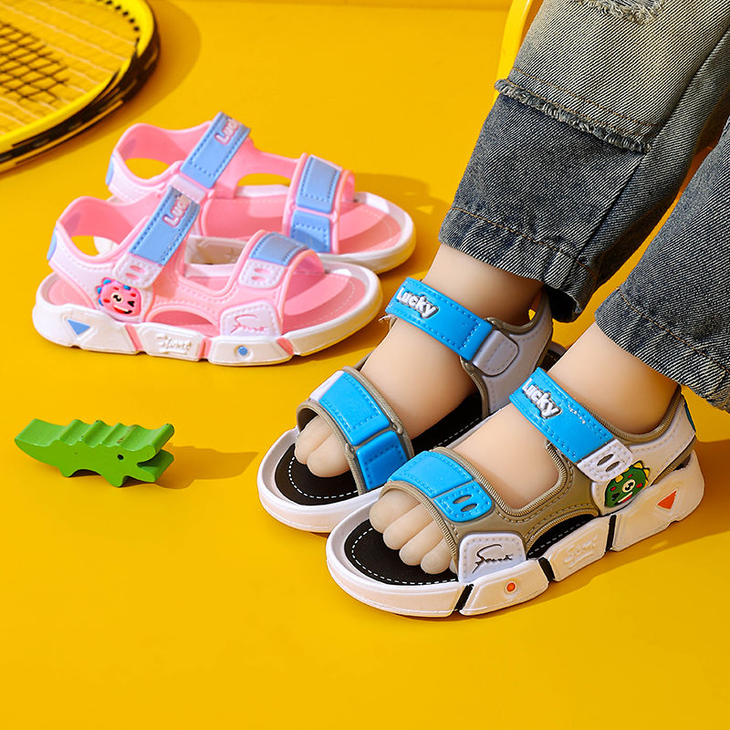 Sandales de dessin animé pour enfants, chaussures pour bébés garçons, semelle souple en caoutchouc, antidérapantes, pour filles, chaussures d'été pour enfants de 2 à 10 ans