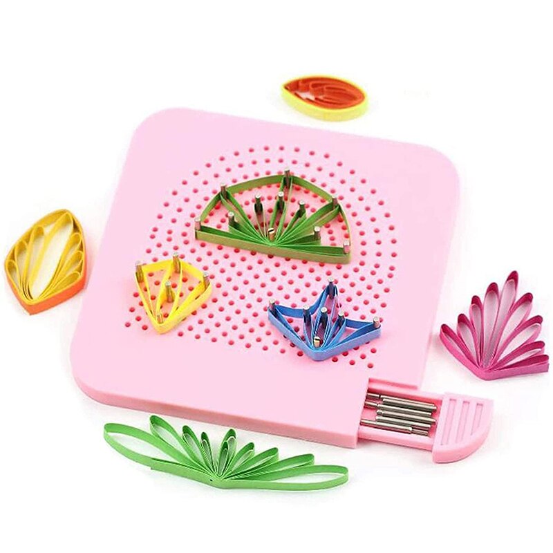 Recém-fácil hands-on diy quilling placa de enrolamento de papel com pinos para a fabricação de papel enrolador rolo quadrado artesanato diy ferramenta te889