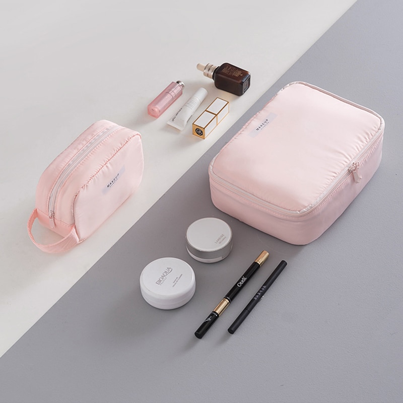 Kosmetolog sminkeveske reise kosmetikkveske rask sminkeveske veske toalettmappe arrangør rosa sminkeveske vanntett veske