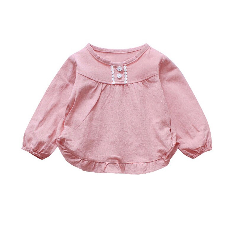 Blusa para bebés y niñas camisas de manga larga de otoño para Niñas Ropa para niños princesas para niñas camisas para niños calientes: Rosa / 5