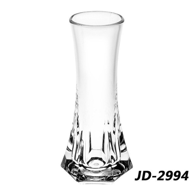 Florero de plástico transparente para decoración creativa, jarrón de cristal de imitación para el hogar, mesa para sala de estar: D 7cm 15cm