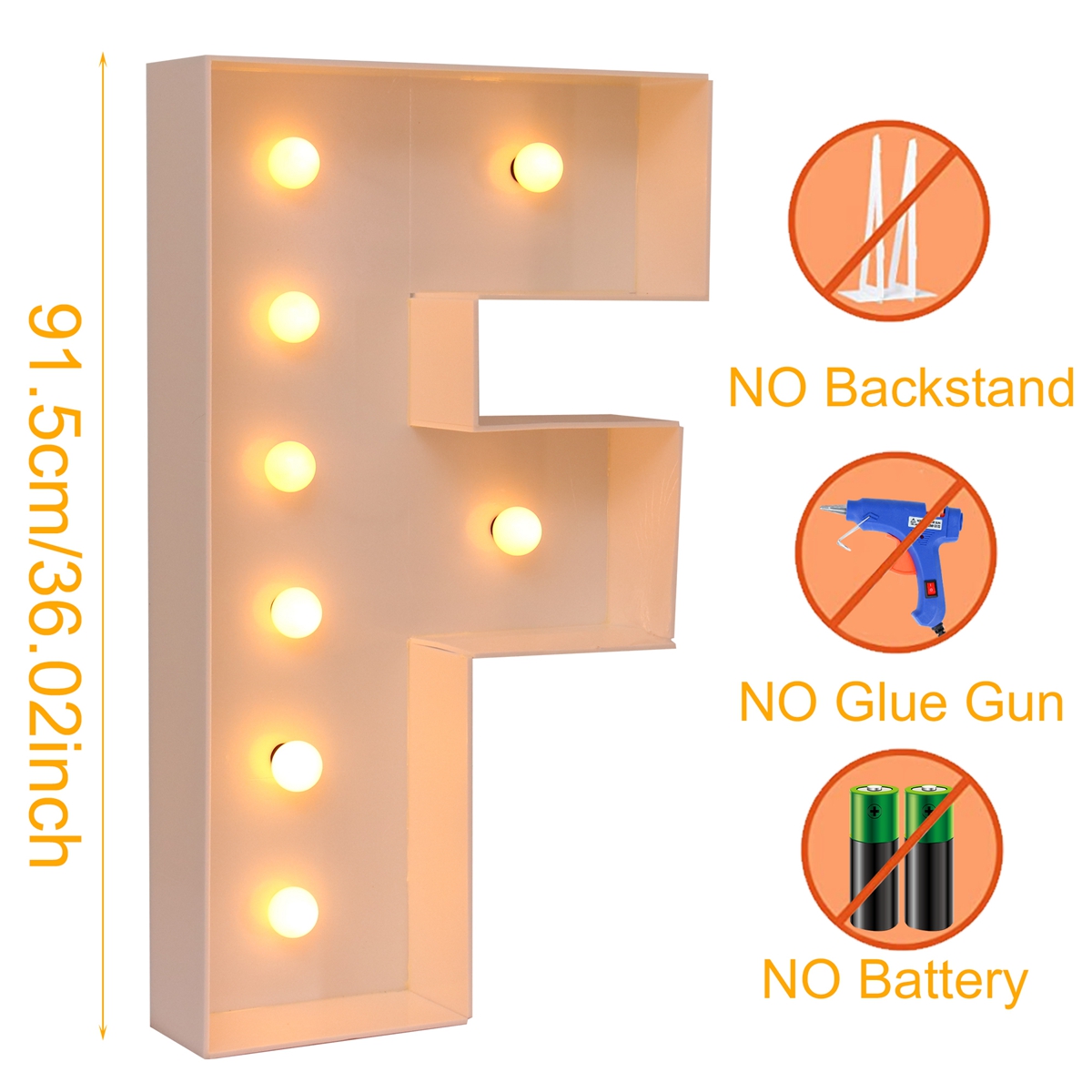 Caja de marco de luz Led con letras gigantes de 9,5 CM, decoración para de boda, Navidad, 1er cumpleaños, caja de relleno de globos con nombre DIY: Verde claro