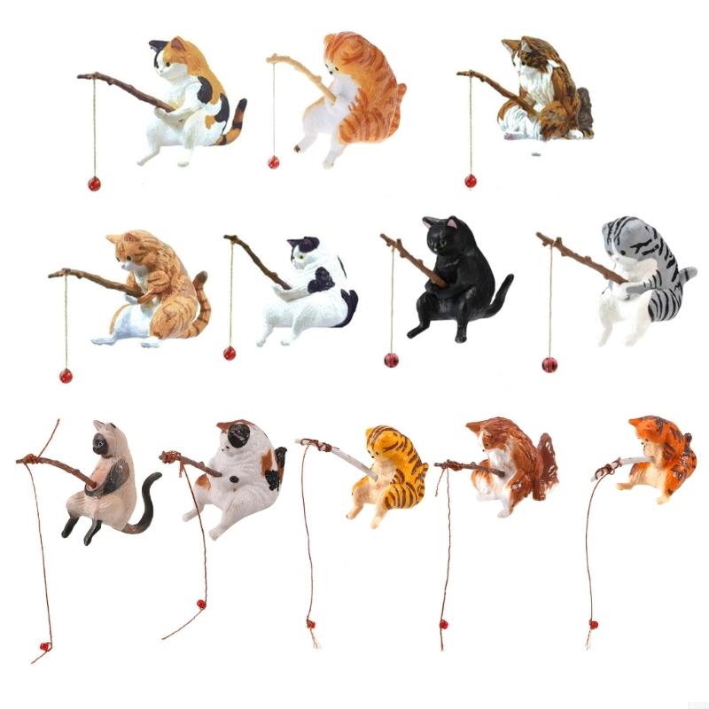 Fish Tanks Resin Decoration Aquariums Landscapes Fishing Figurine Statue: black
