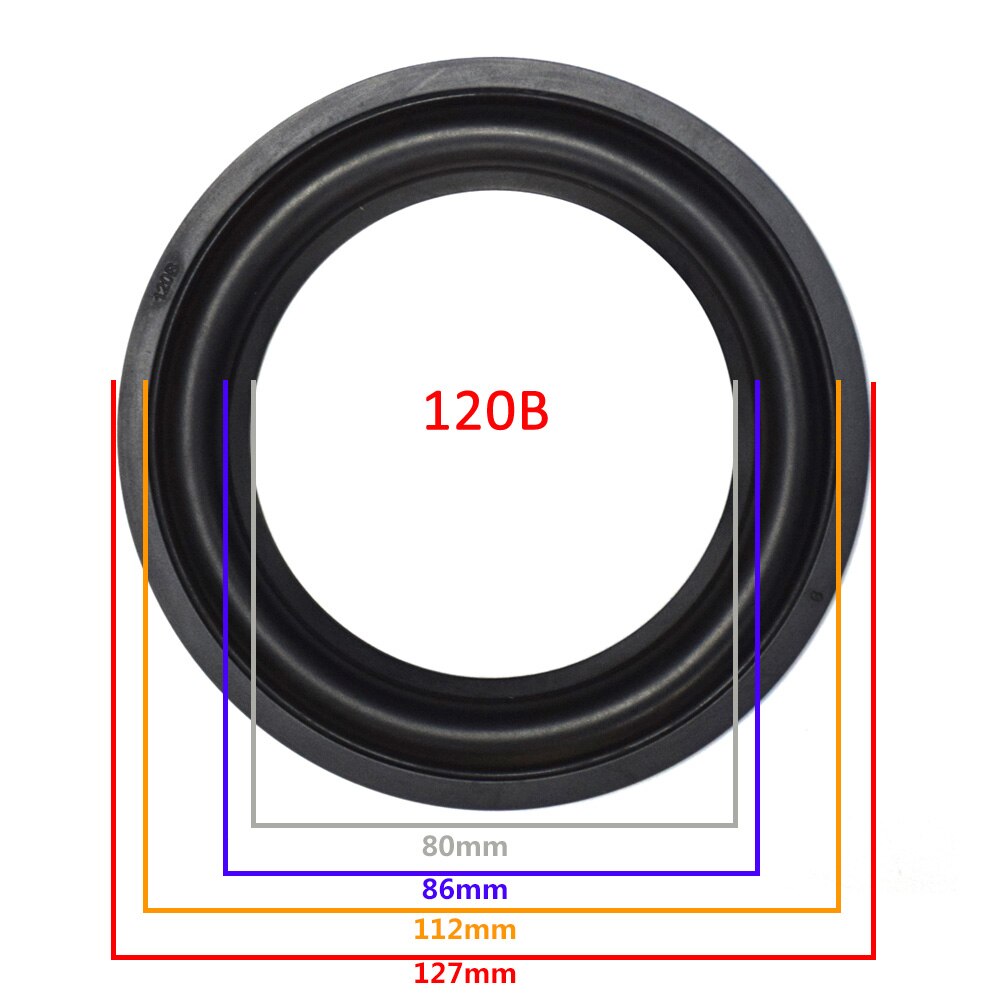 5 inch Rubber Speaker Surround Edge Woofer Repairing Folding Edge Subwoofer Ring DIY Repair Accessories Speaker Suspension: 2 Pieces / 120B