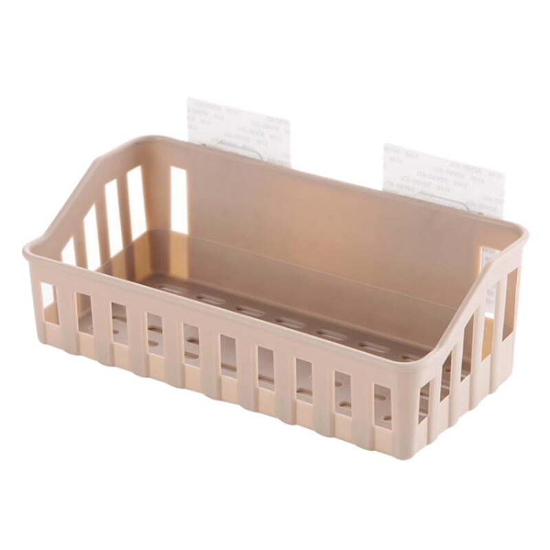Estante de pared, cestas de baño, estante para baño o cocina, estante de baño, doble succión, plástico fuerte, sin residuos, ventosa para ducha: C