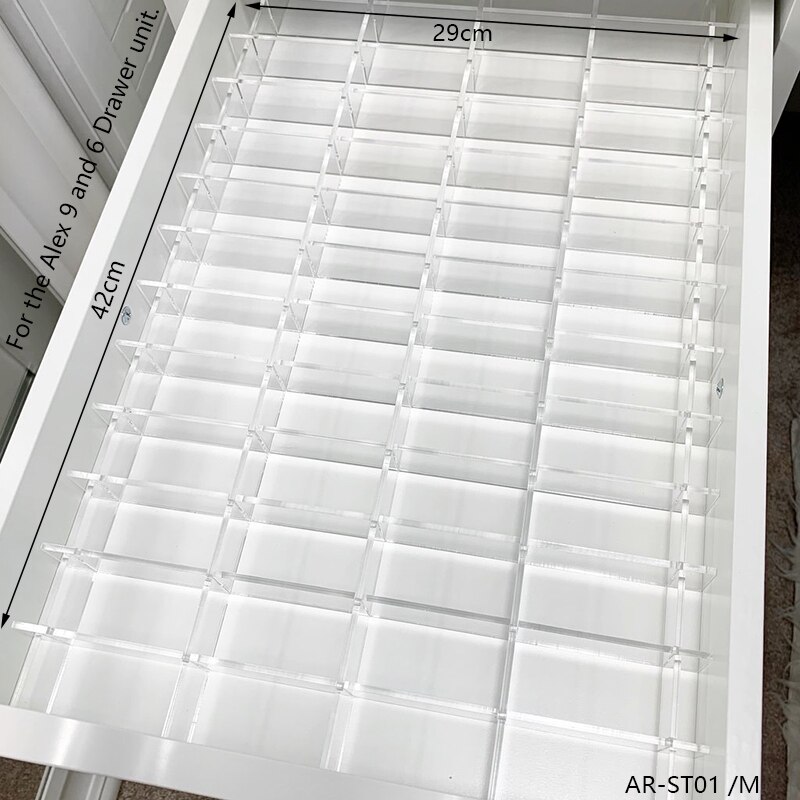 anon DIY Schubladenteiler-einstellen für ALEX 5 und 9 Schubladen, anpassbare Acryl-machen-hoch-Aufbewahrungs-Organizer-Trennwände in der Schublade, verstellbar: Braun